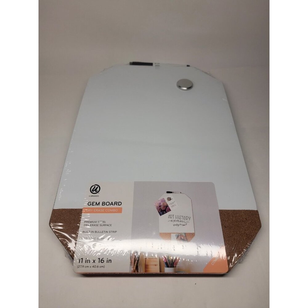 U Brands GEM Board Dry Erase Combo 11" x 16"